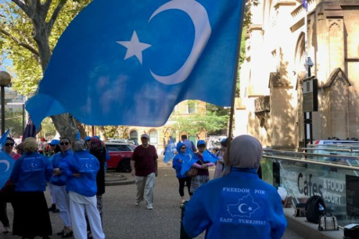 China’s Uighur ethnic minority protest in Australia ahead of exiled leader’s visit