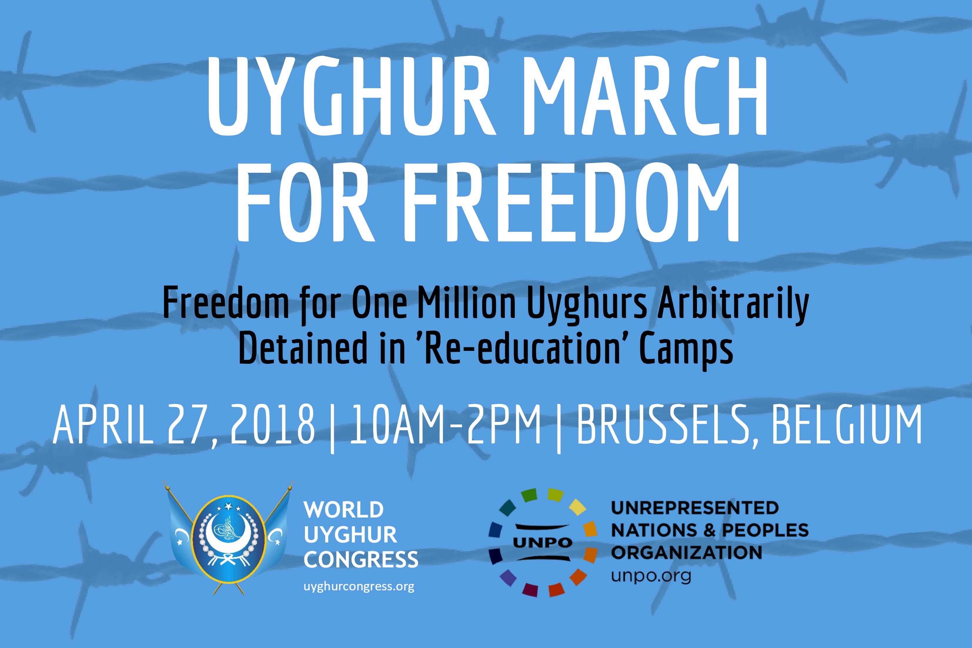 PRESS RELEASE: Thousands of Uyghurs to Protest Against ‘Re-education’ Camps on April 27th in Brussels