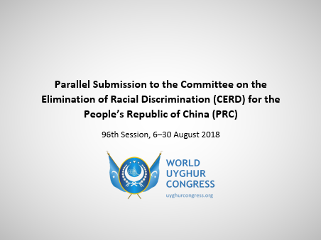 World Uyghur Congress Parallel Submission to CERD