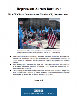 Repression Across Borders: The CCP’s Illegal Harassment and Coercion of Uyghur Americans