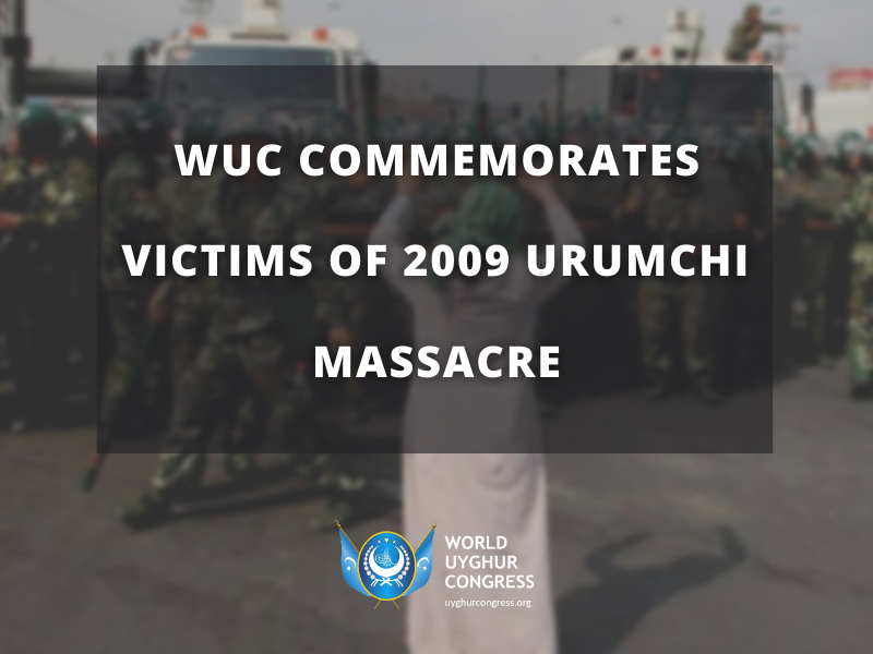 PRESS RELEASE: WUC COMMEMORATES 2009 URUMCHI MASSACRE