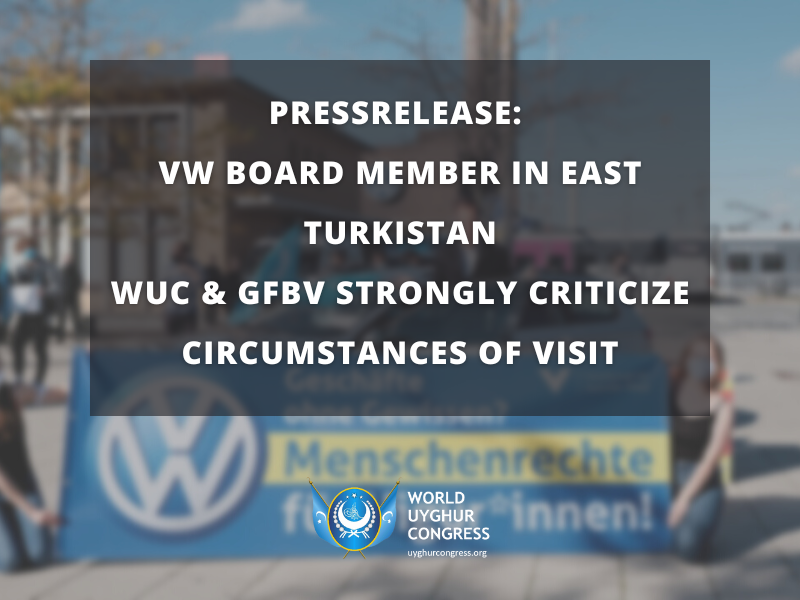 VW Board Member in Xinjiang/East Turkistan
