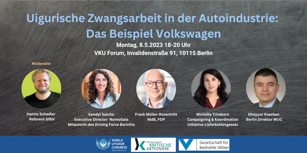 Panel Discussion – “Uyghur Forced Labor in the Automotive Industry: the Example of #Volkswagen”