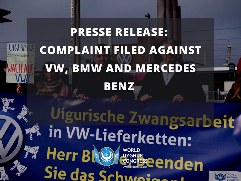 PRESS RELEASE: German economic engine roars thanks to forced labor – Complaint filed against VW, BMW and Mercedes Benz