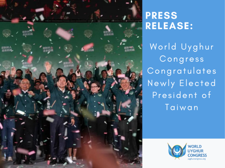 PRESS RELEASE: WUC CONGRATULATES NEWLY ELECTED PRESIDENT OF TAIWAN