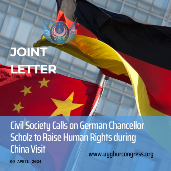 Joint Letter: Civil Society Calls on German Chancellor Scholz to Raise Human Rights during his Visit to China